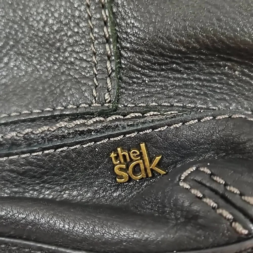 The Sak ‘Kendra’ Black Leather Soft Hobo Shoulder Bag Vegan Leather